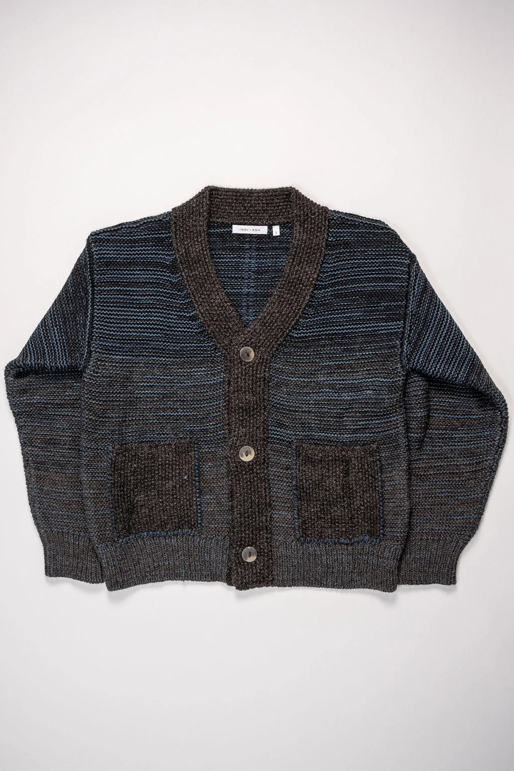 Indi   Ash Ren Cardigan - Black/Dark Indigo