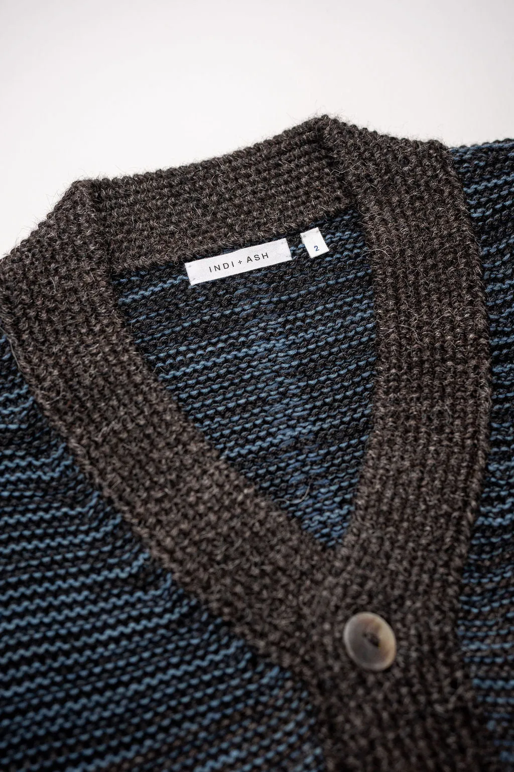 Indi   Ash Ren Cardigan - Black/Dark Indigo