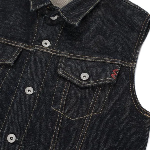 Iron Heart IH-526SV Indigo 21oz Selvedge Denim Vest