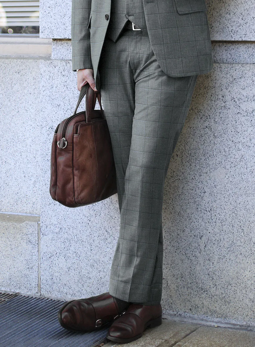 Italian Murano Lig Gray Wool Linen Silk Suit