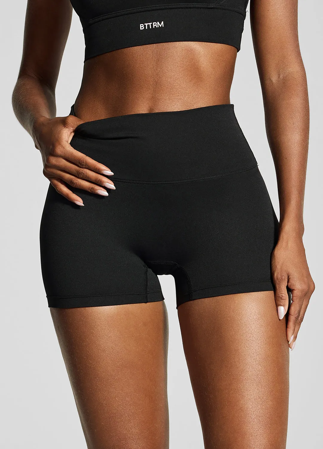 Jet Black Micro Shorts