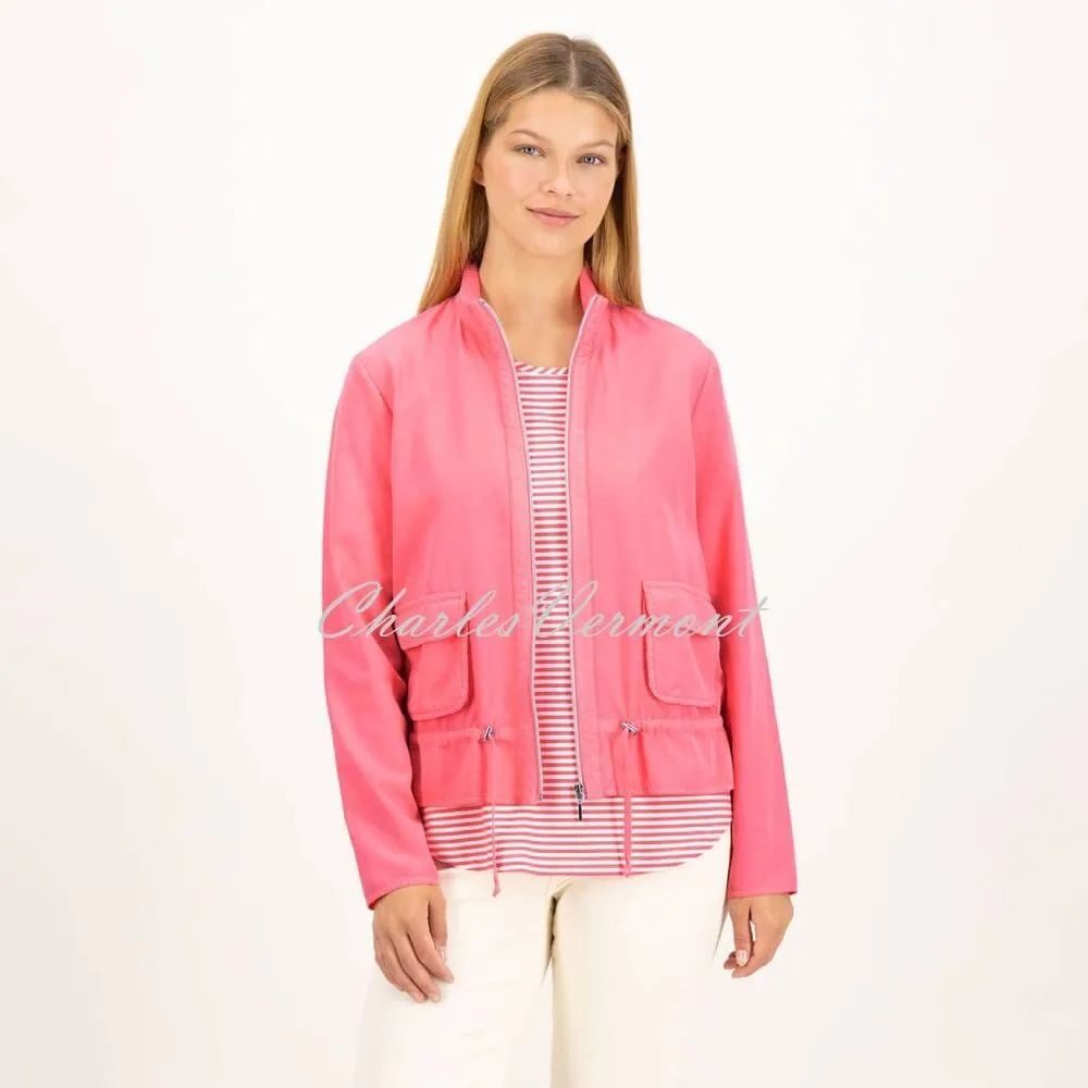 Just White Jacket - Style J1532 (Hibiscus Pink)