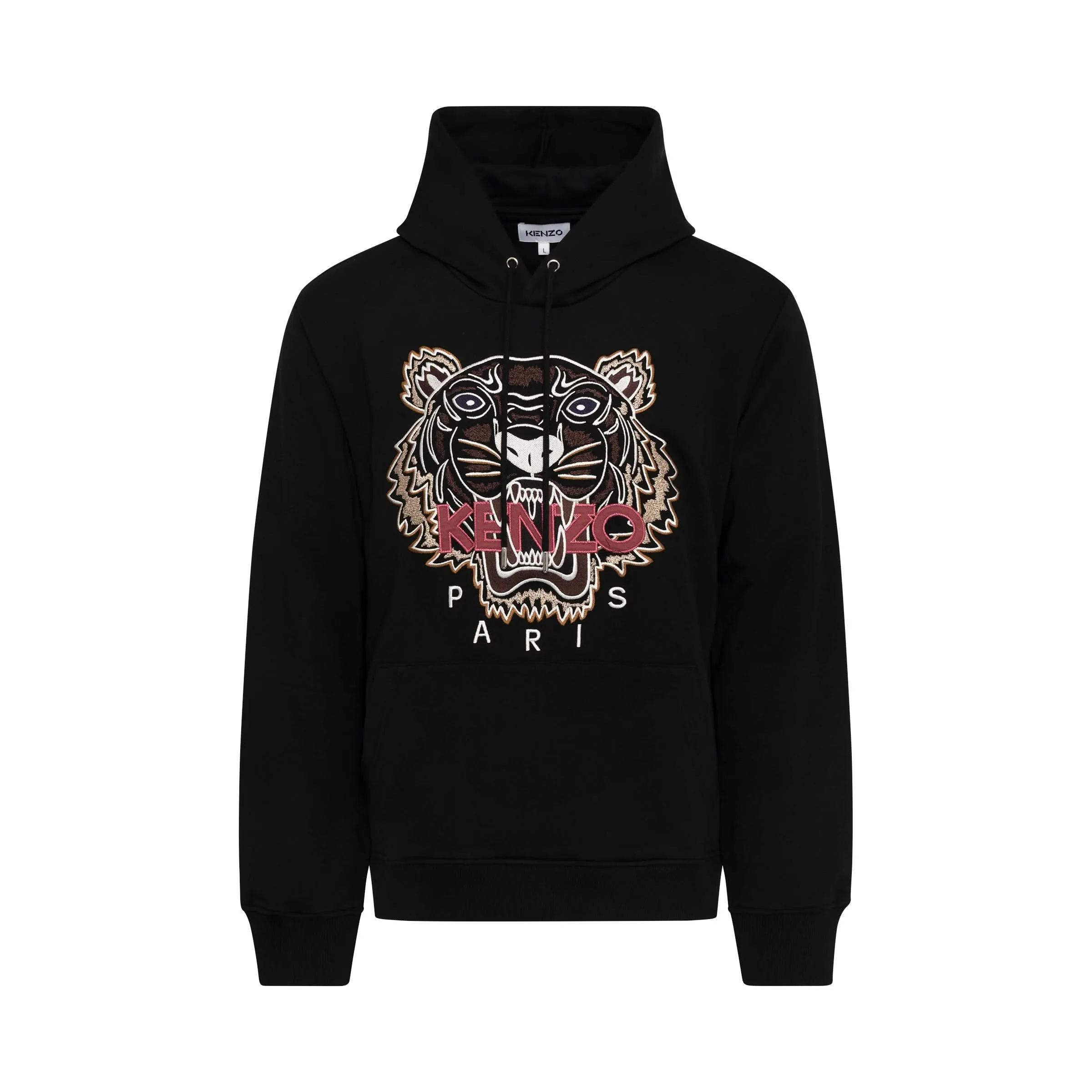 Kenzo Tiger Embroidered Hoodie in Black