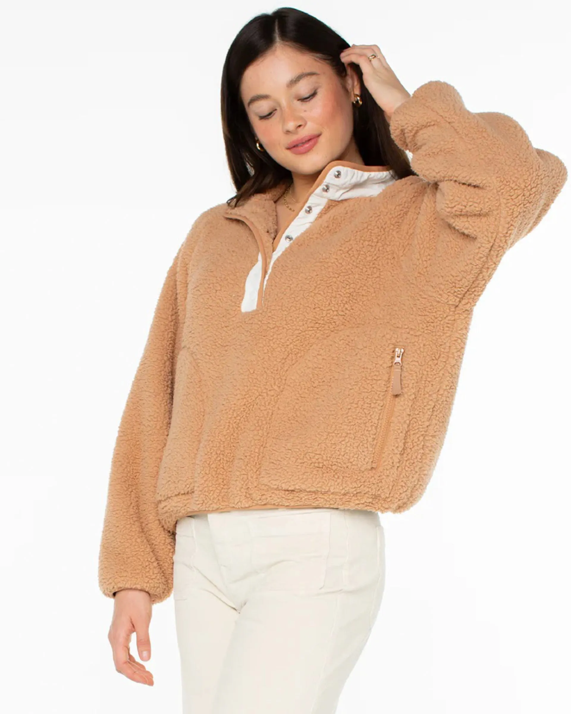 Kipsie Solid Fleece Sweater