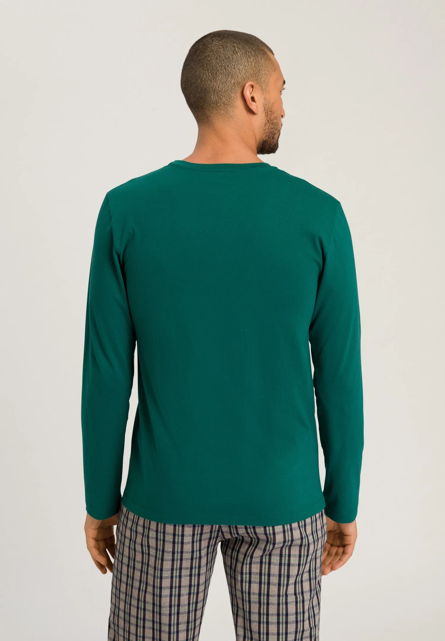 Living Shirts Cotton Crew Neck Top | Pine Green 75053-2748