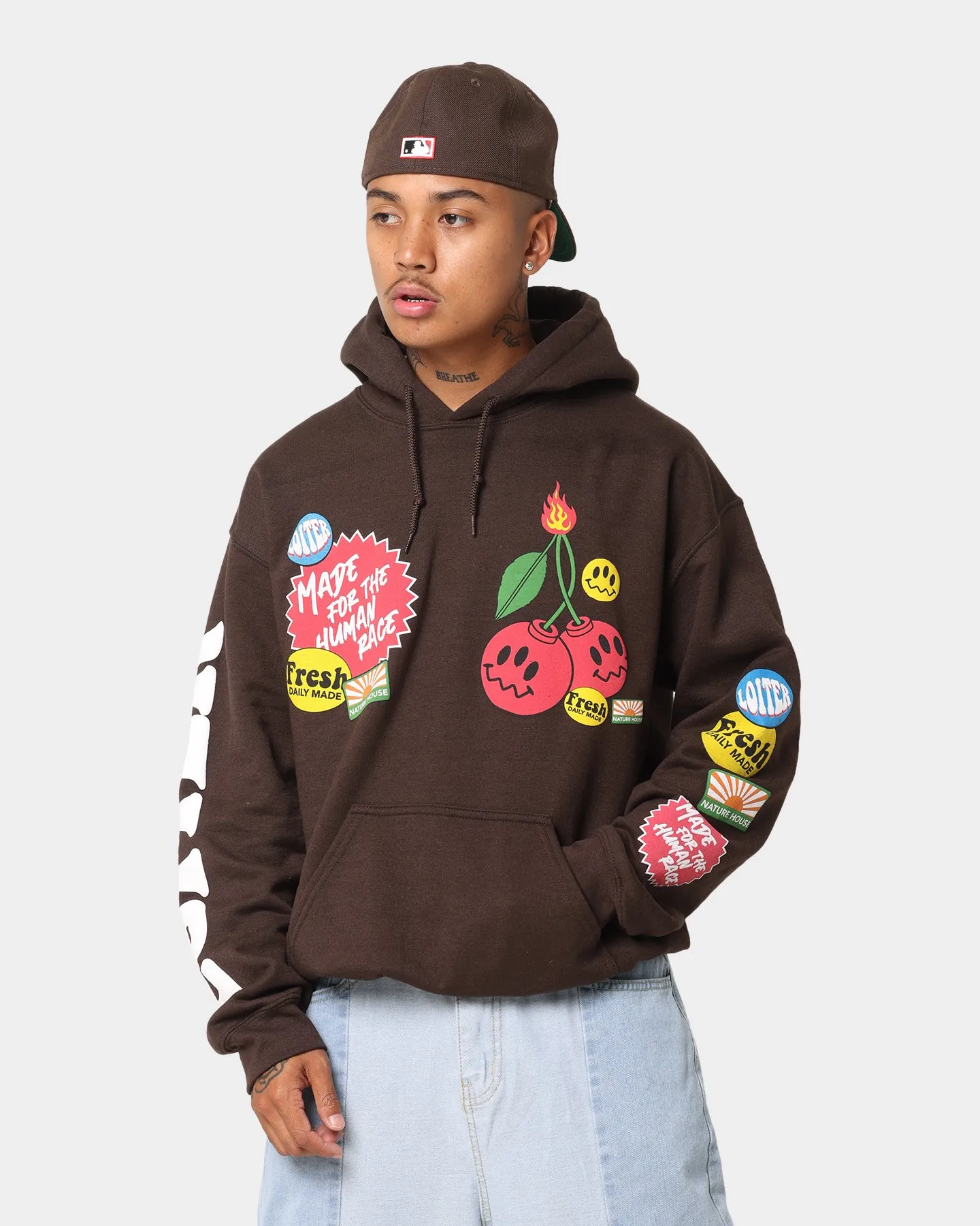 Loiter Cherry Bomb Hoodie Brown