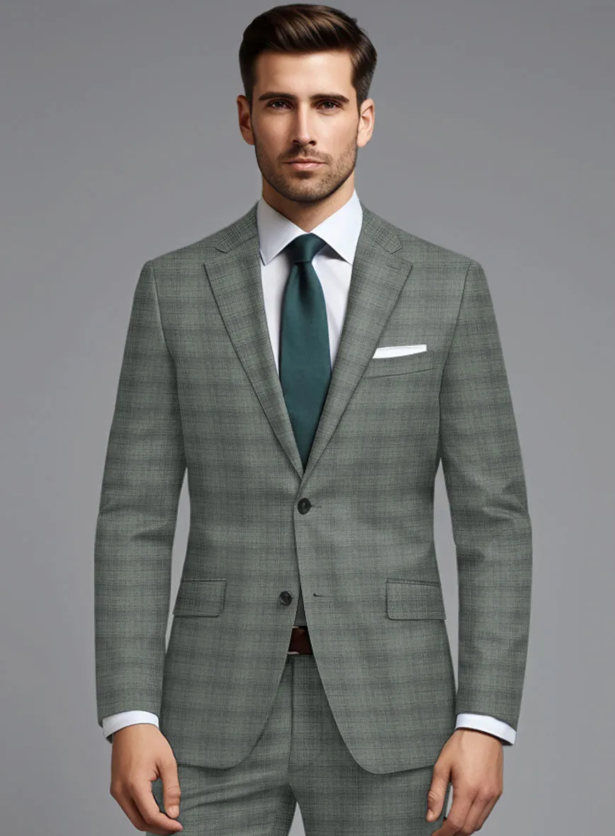 London Loom Green Bruna Wool Silk Linen Suit