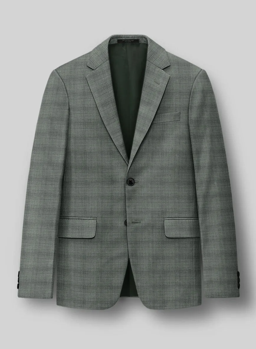 London Loom Green Bruna Wool Silk Linen Suit