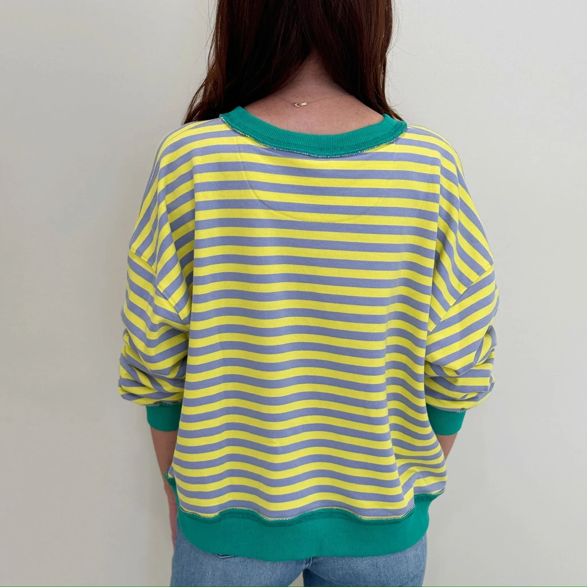 Mardi Pastel Stripe Crewneck