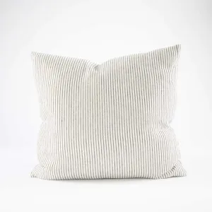 Marina Cushion | Off White with Ink Stripe 50 x 50cm