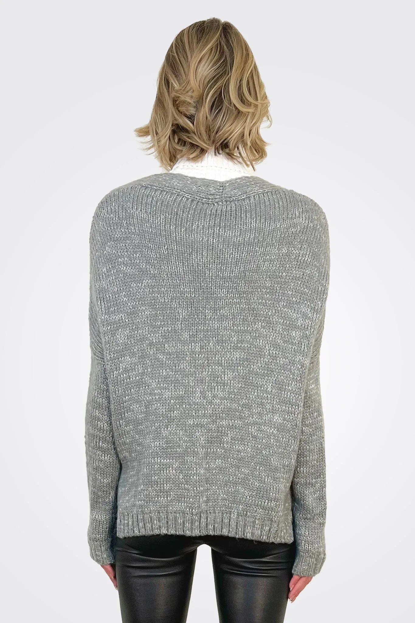 Melange Cozy Cardigan - Cement