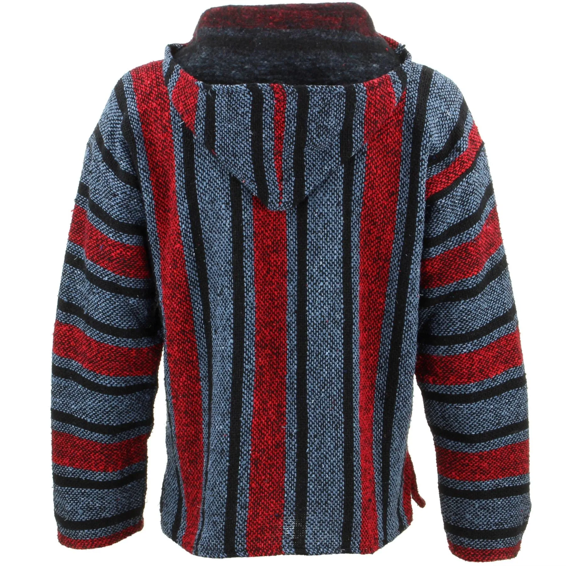 Mexican Baja Jerga Hoody - Blue & Red