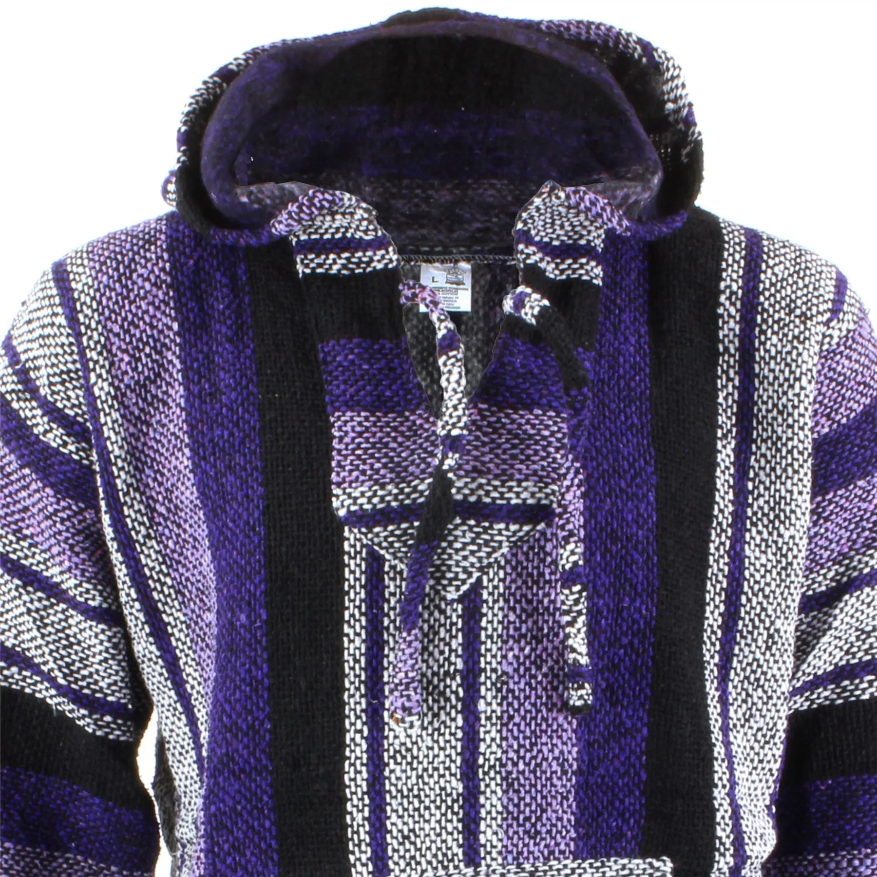 Mexican Baja Jerga Hoody - Lavender