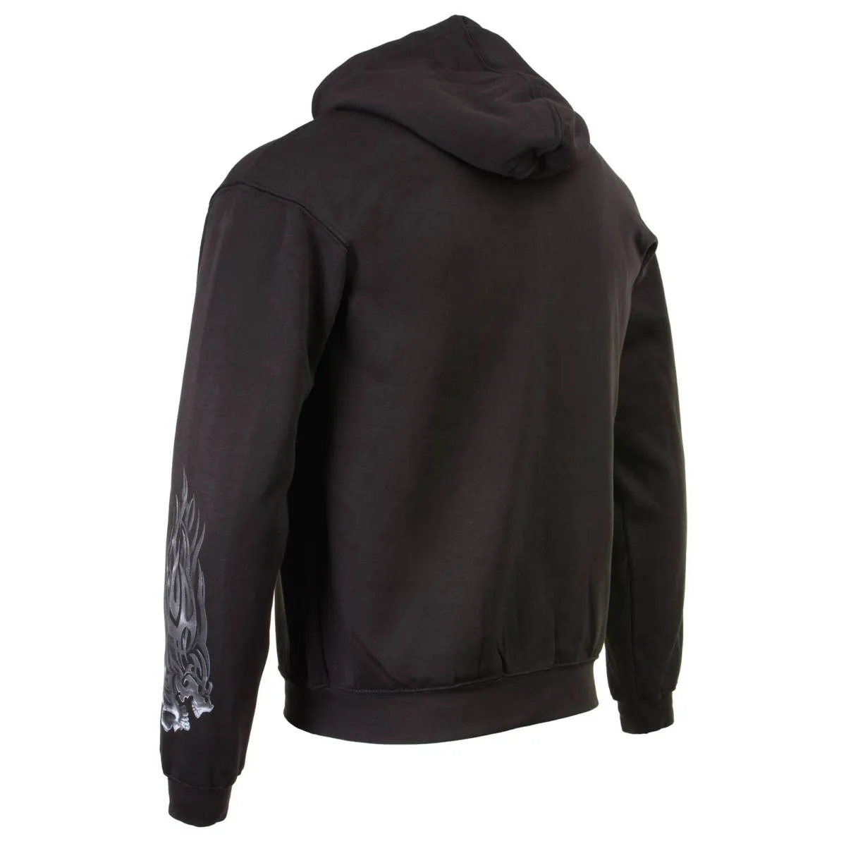 Milwaukee Leather MPMH118001 Men’s ‘Head Butt Skulls’ Black Hoodie