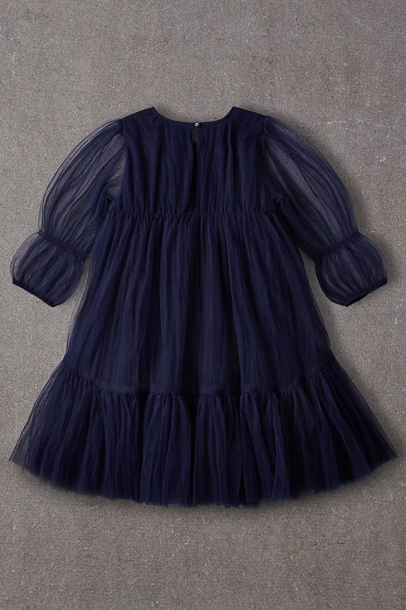 Nellystella Alice Girls Dress - Navy