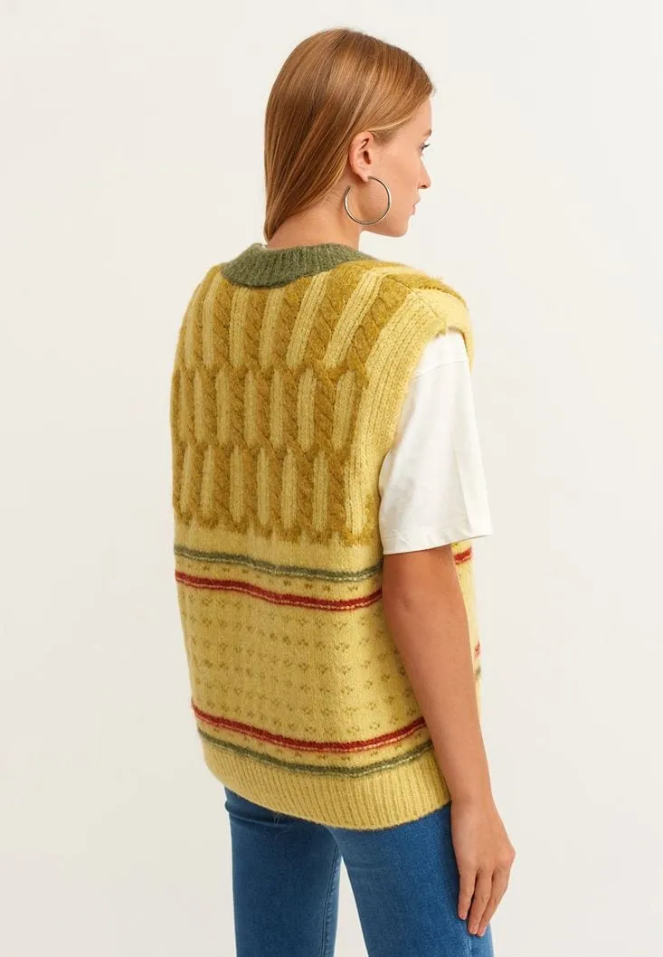 OXXO -  Knitted Detailed  Vest Sweater