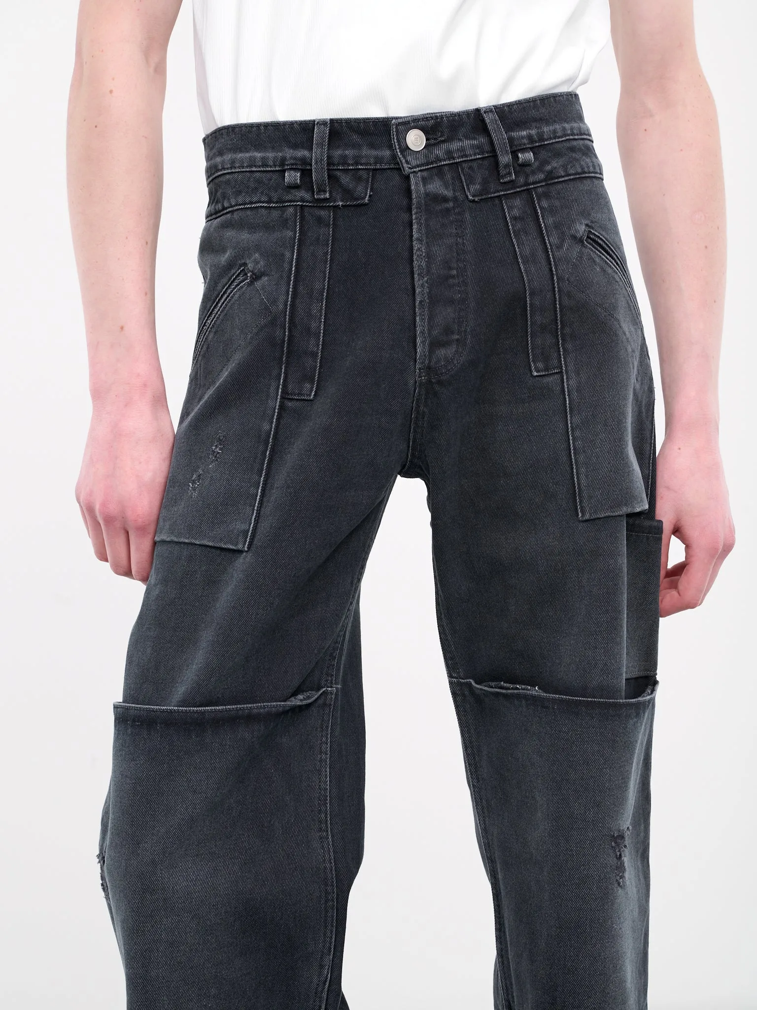 Paneled Denim Jeans (MP23DOBK-PT2013-SHADOW)