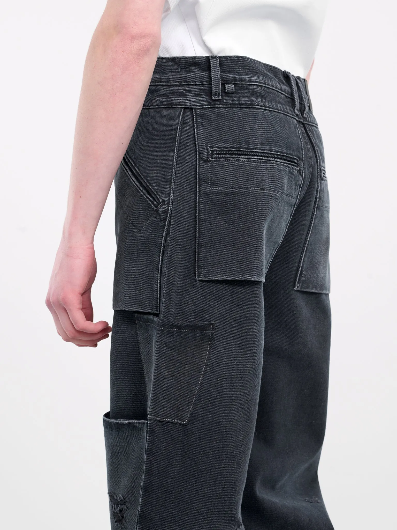 Paneled Denim Jeans (MP23DOBK-PT2013-SHADOW)