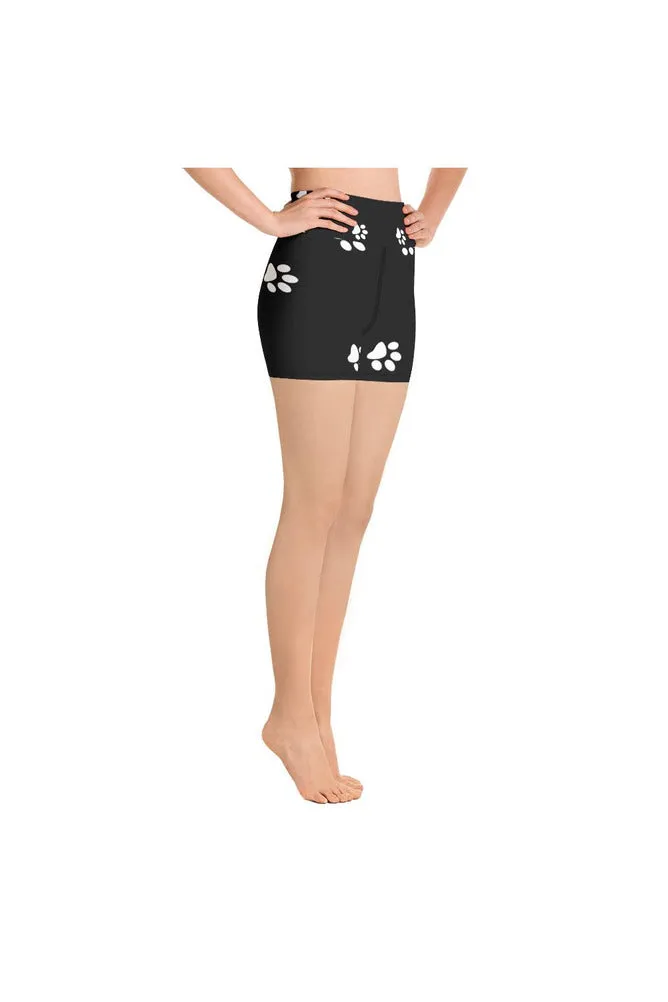 Paw Print Yoga Shorts