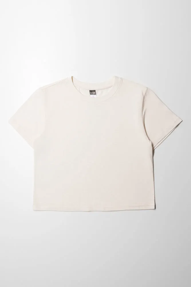 Plain Slub Regular Tshirt White