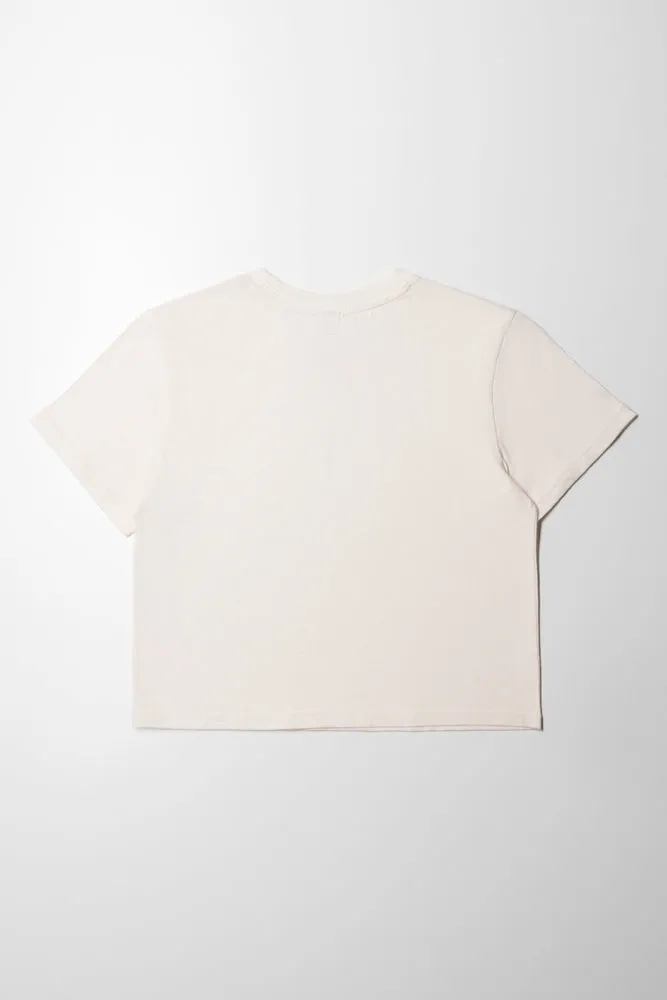 Plain Slub Regular Tshirt White