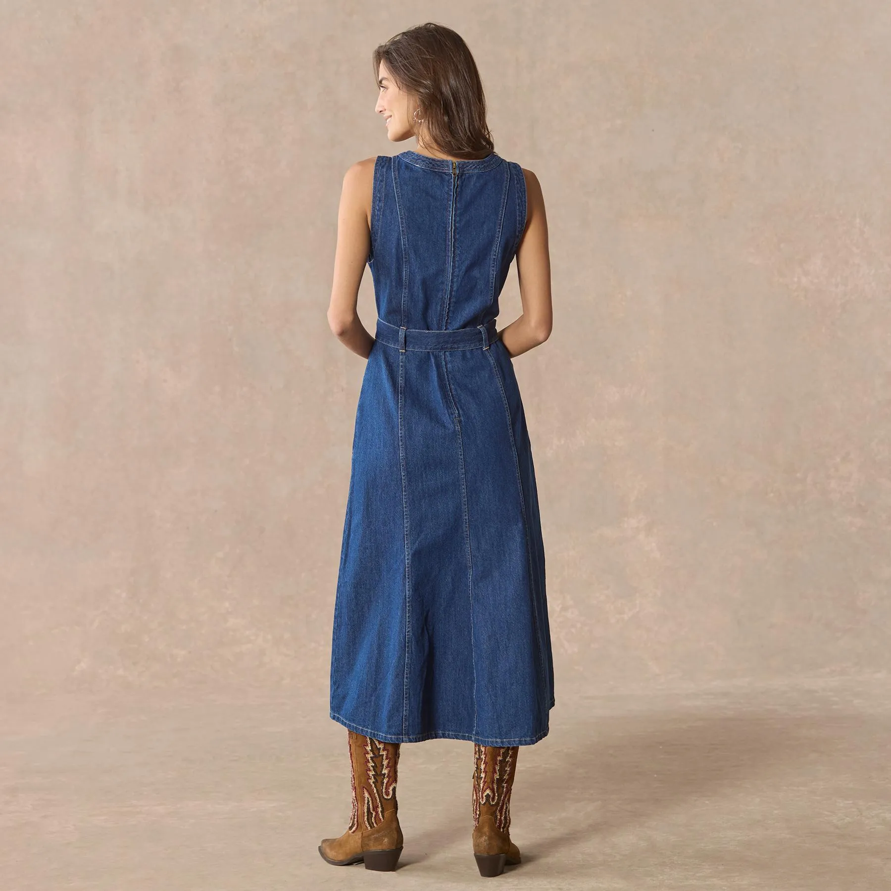 Poppy Denim Dress, Petite