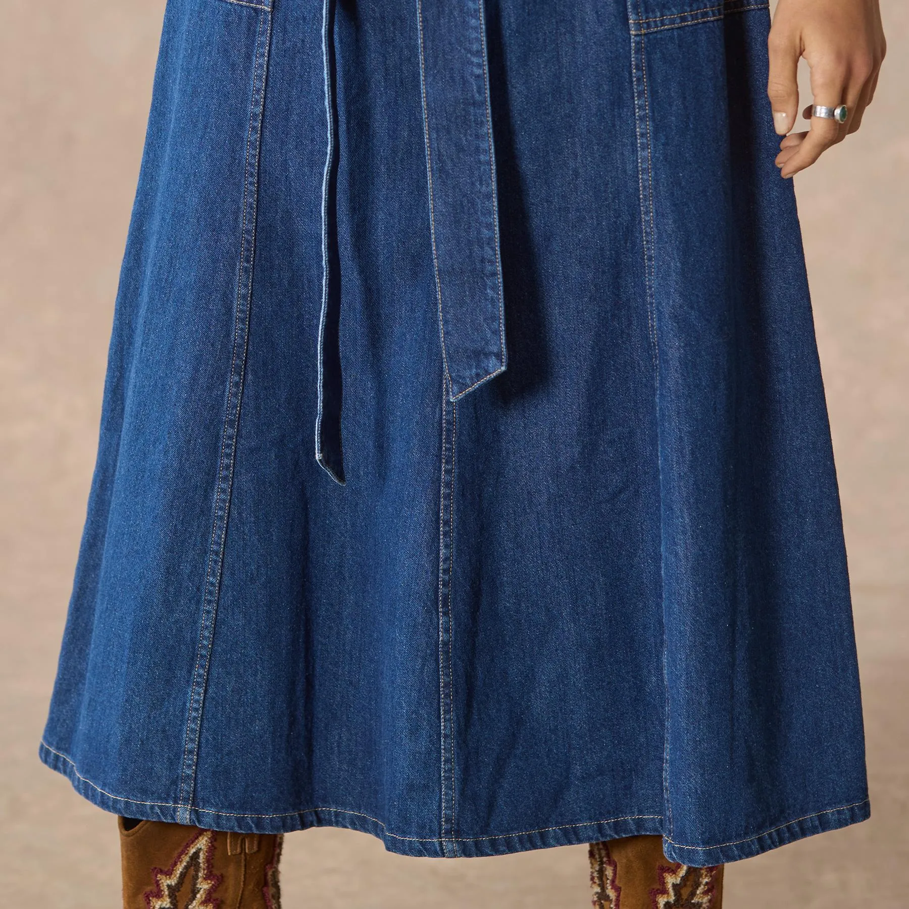 Poppy Denim Dress, Petite