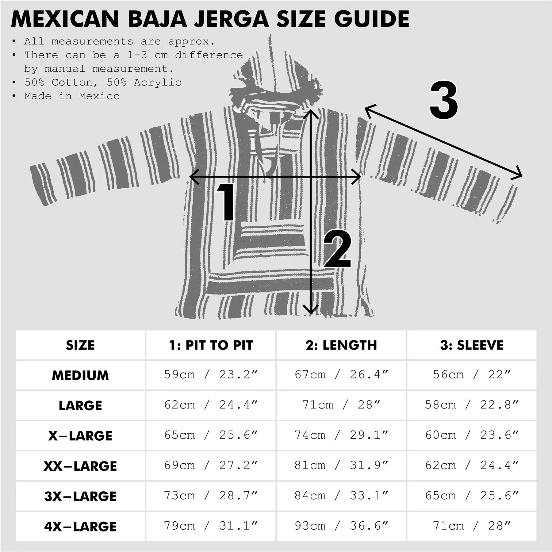 Recycled Mexican Baja Jerga Hoody - Green Mix