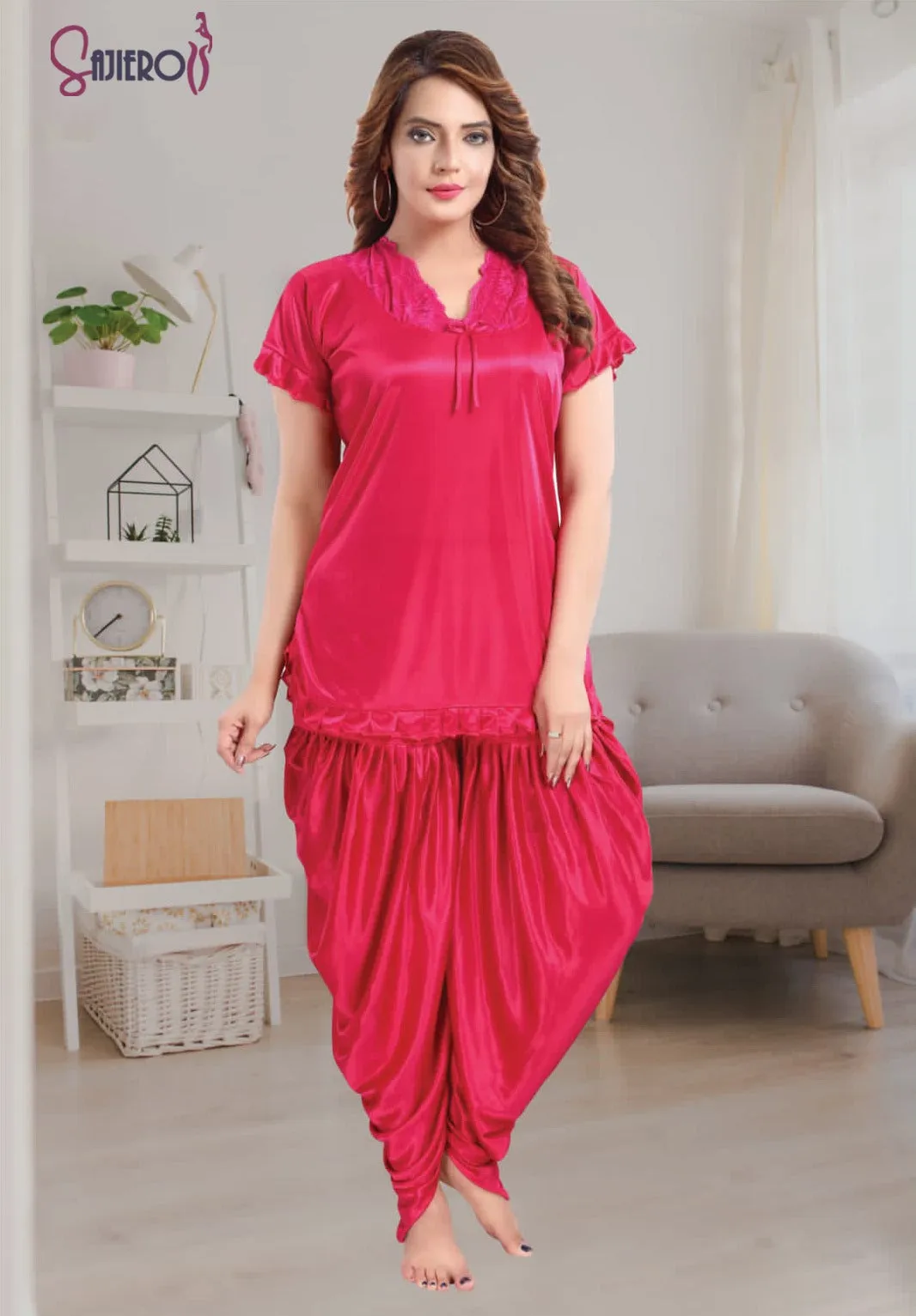 Sajiero Patiala Silk Pajama Suit