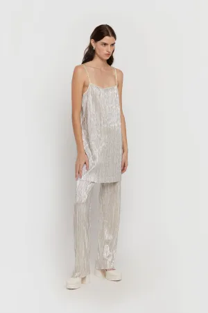 SPARKLY PLEATED PANT