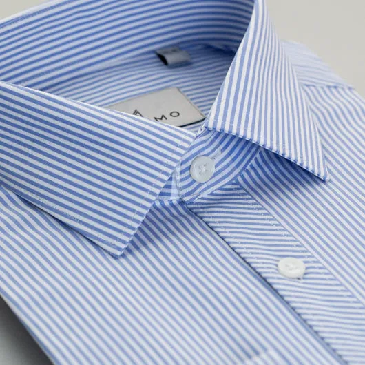 Striped Blue Cotton Shirt