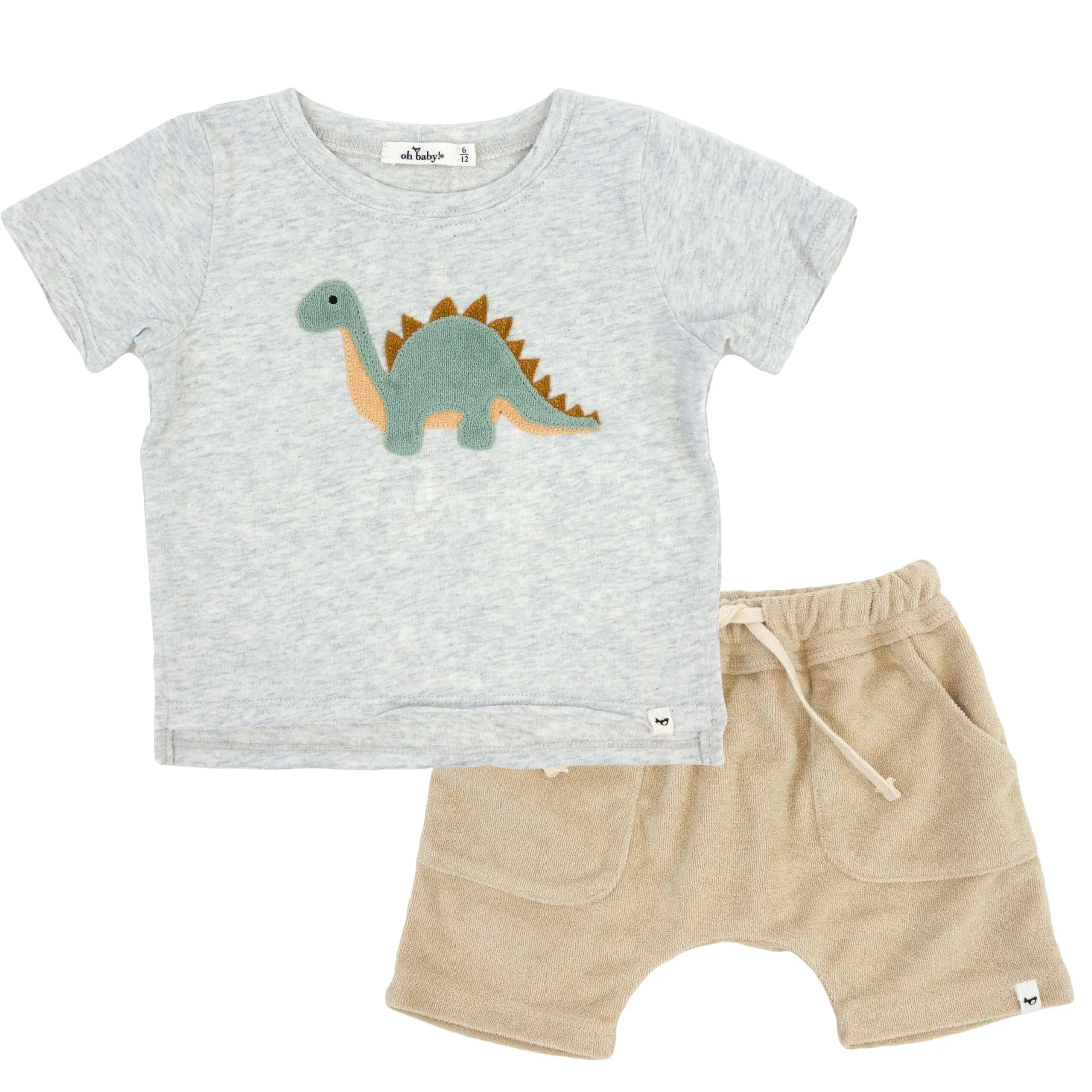 Terry Short Set - Dino *LAST ONE - 12/18m*