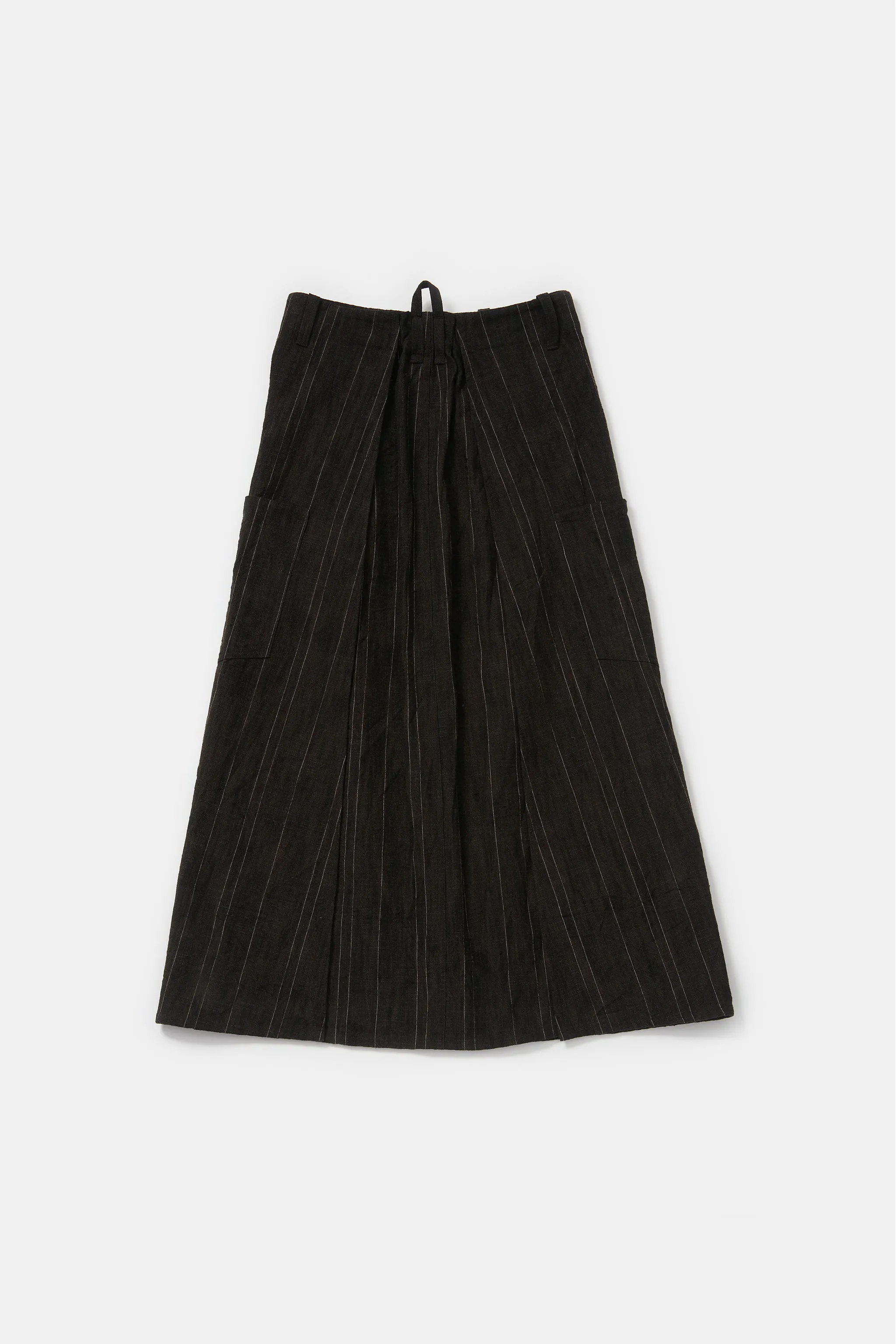 THE SCOUT SKIRT / CRUMPLED STRIPE WALNUT