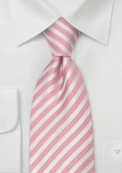 Tonal Rose Narrow Striped Necktie