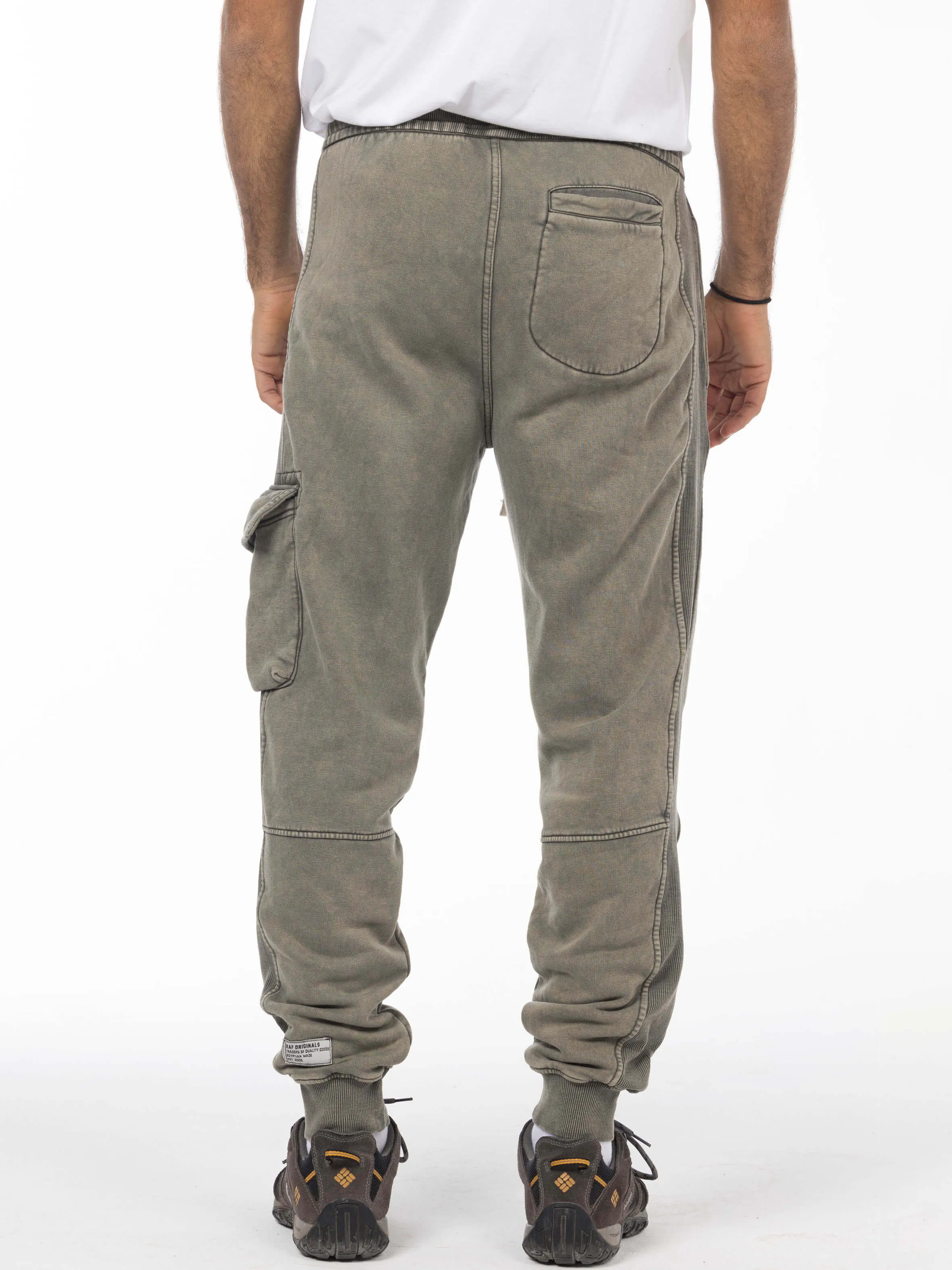 Unisex Acid Washed Winter Joggers - Olive