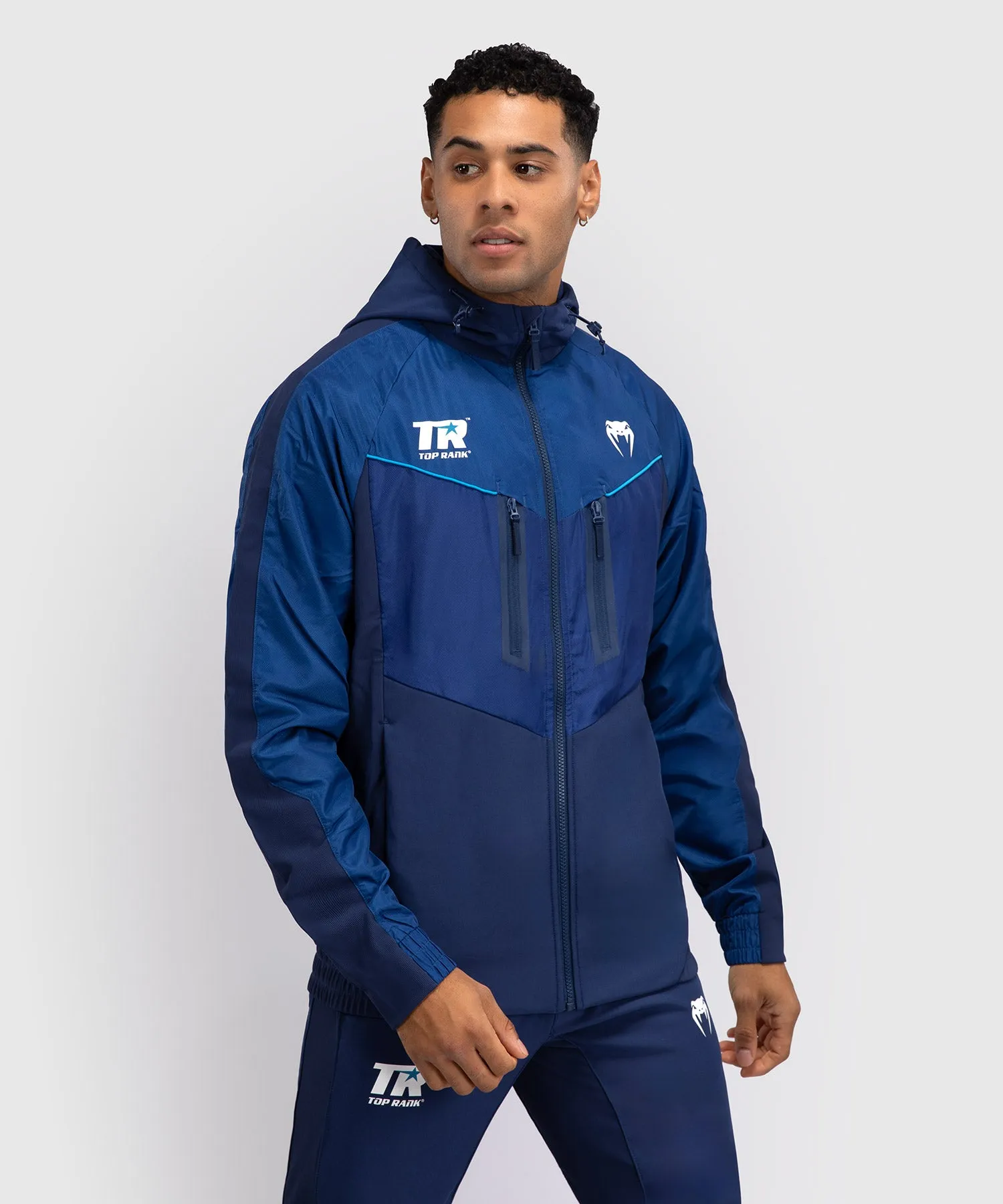 Venum X Top Rank Original Men's Full Zip Hoodie - Navy Blue