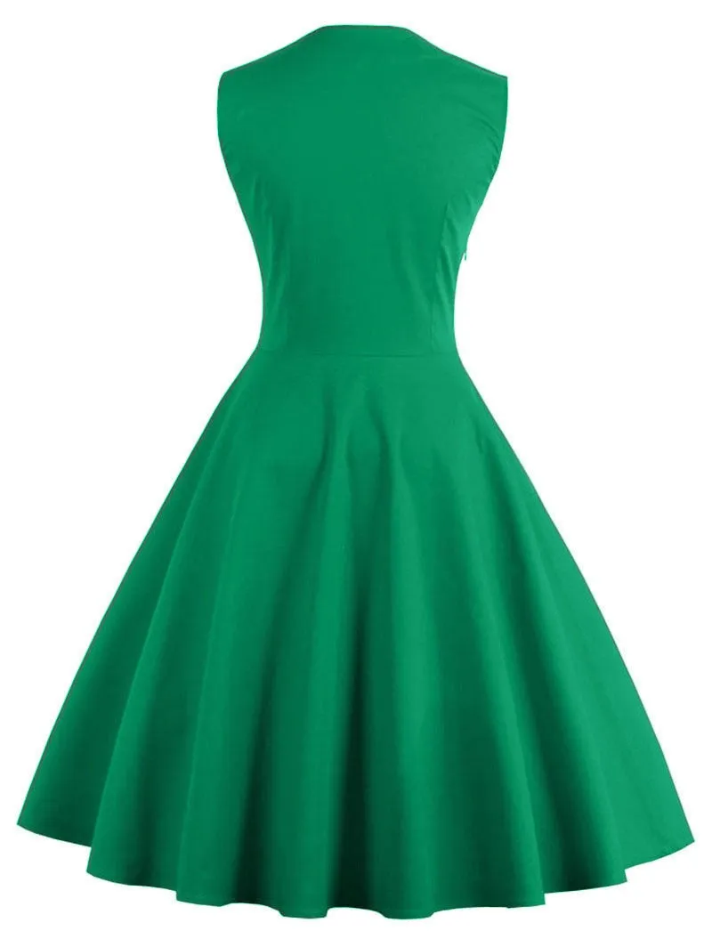 VenusFox Retro Vintage Dress 50s Swing Pin Up Dresses