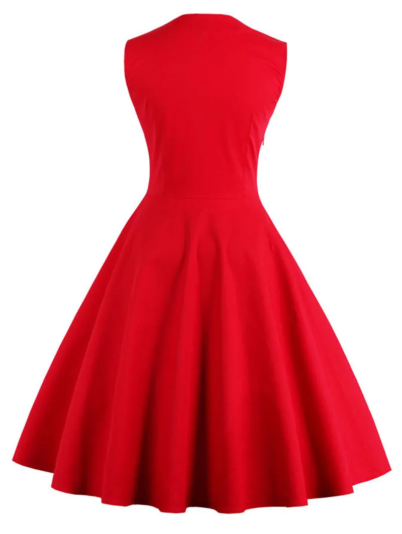 VenusFox Retro Vintage Dress 50s Swing Pin Up Dresses