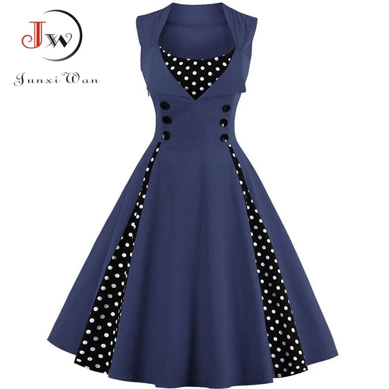 VenusFox Retro Vintage Dress 50s Swing Pin Up Dresses