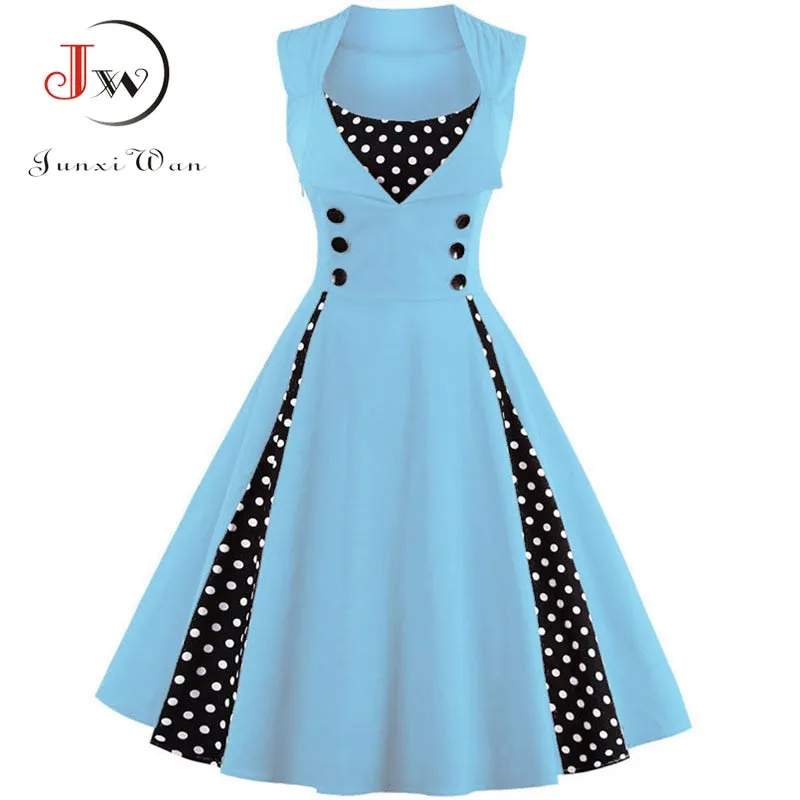 VenusFox Retro Vintage Dress 50s Swing Pin Up Dresses