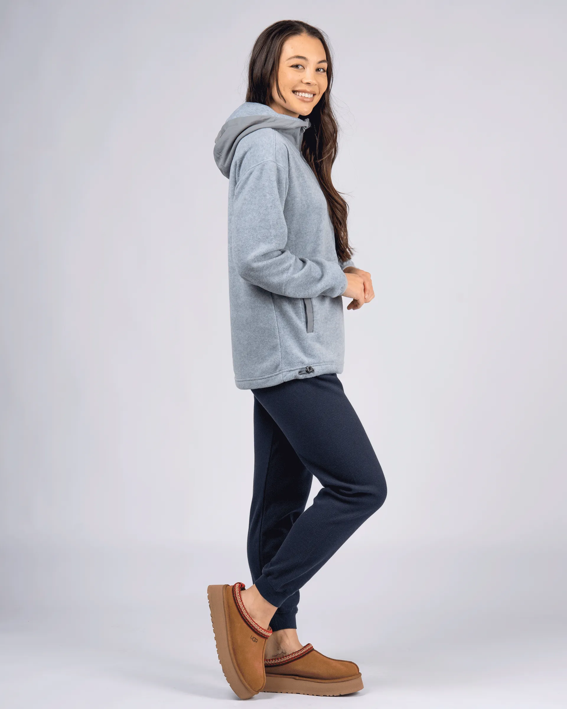 Women's Dakota Half-Zip Fleece L/S Pullover Hoodie