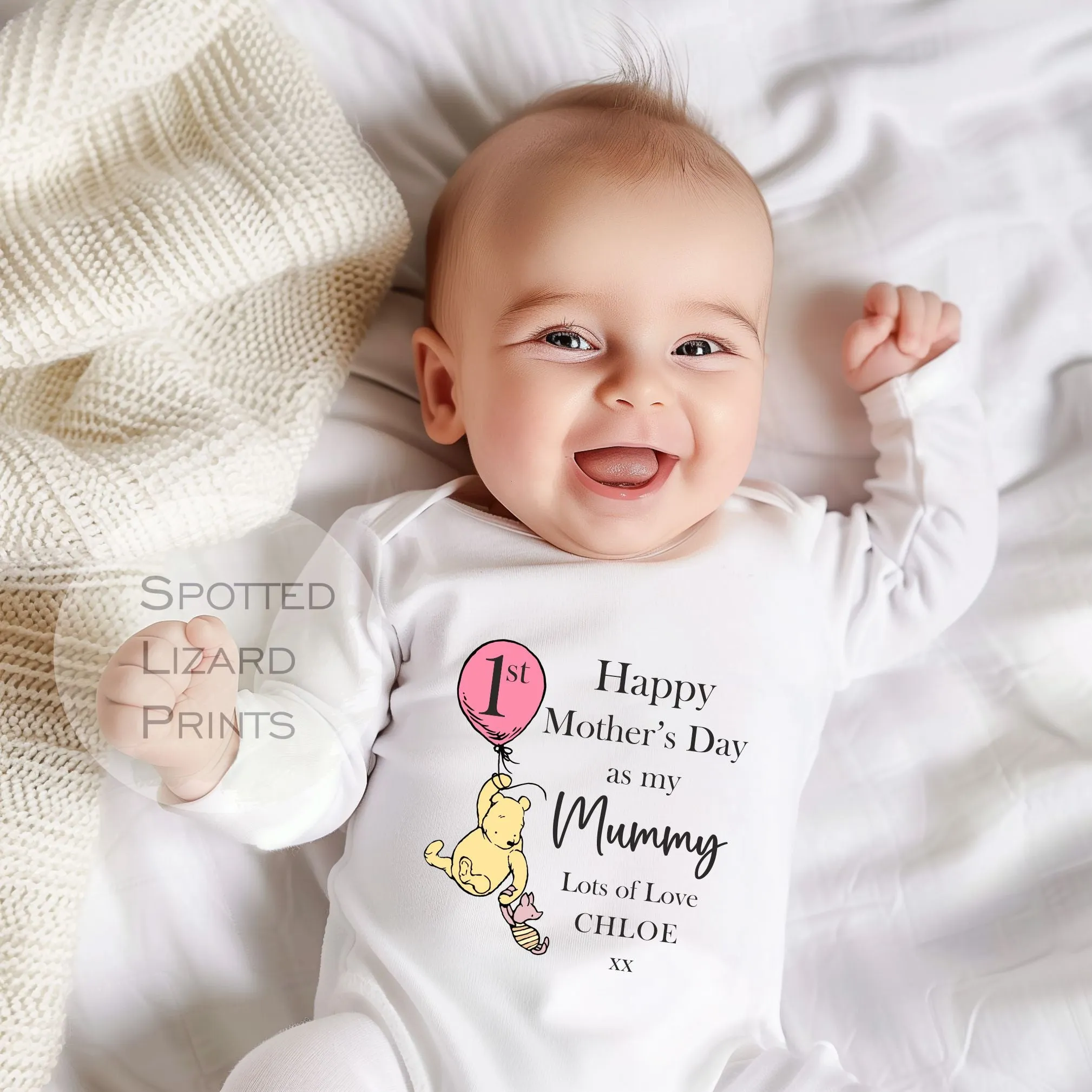 WP Happy First Mother's Day MUMMY Baby Outfit (First Mother's Day 1st Mother's Day Mummy l New Mum Gift | Love My Mum)