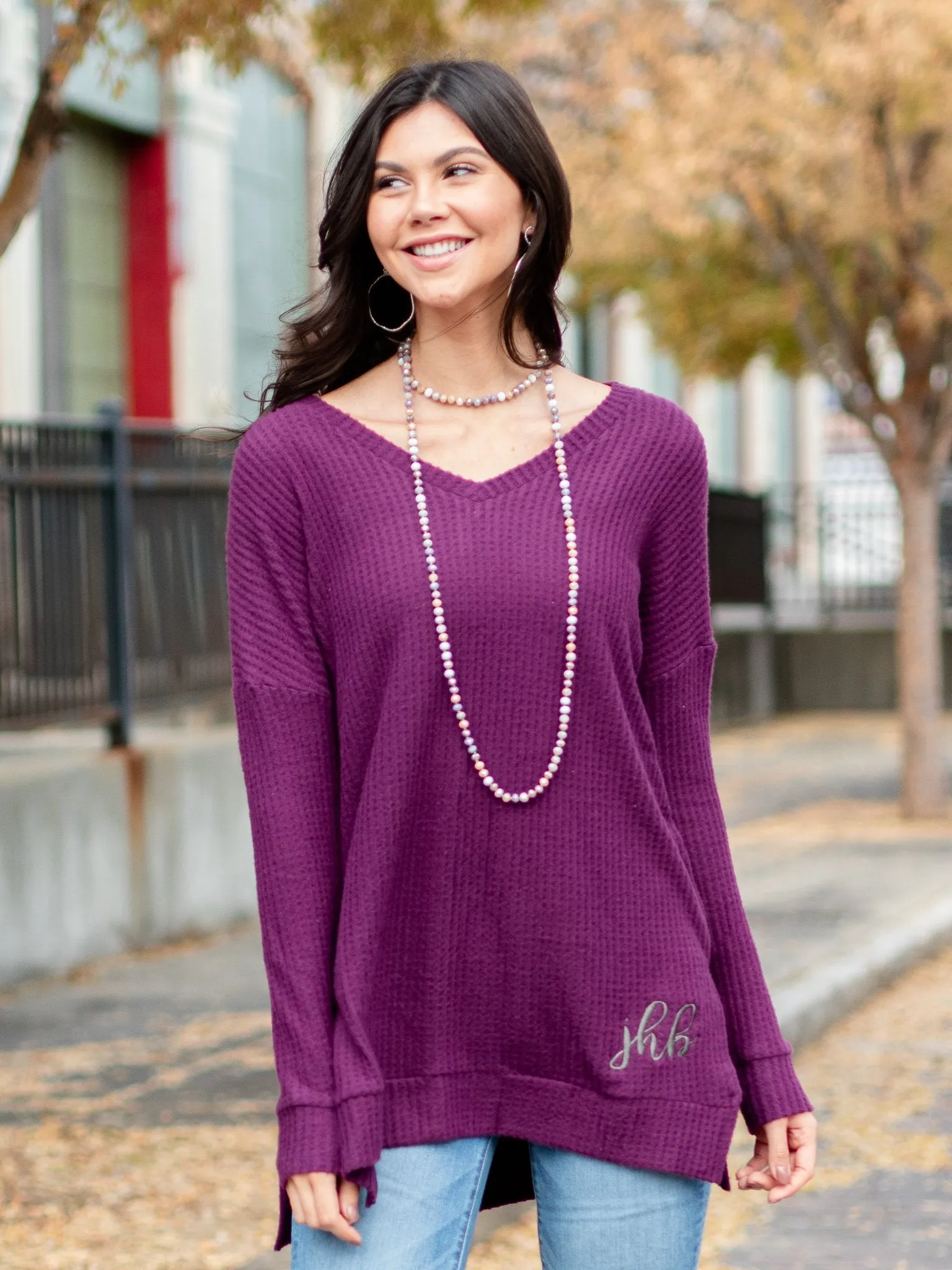 Yes You Need It V-Neck Sweater - Plum